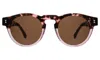 Illesteva Leonard Sunglasses In Cherry Blossom / Brown