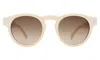 Illesteva Leonard Sunglasses In Cream / Brown Gradient
