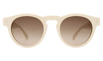 Illesteva Leonard Sunglasses In Cream / Brown Gradient