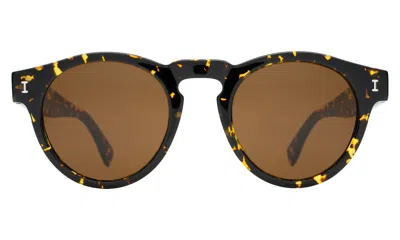 Illesteva Leonard Sunglasses In Flame / Brown