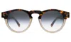 Illesteva Leonard Sunglasses In H/h Maple Bone / Silver Mirror Gradient