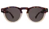 Illesteva Leonard Sunglasses In H/h Rum Raisin Bone / Grey
