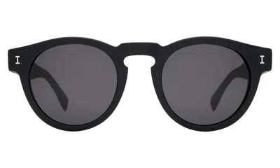 Illesteva Leonard Sunglasses In Matte Black / Grey