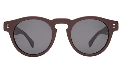 Illesteva Leonard Sunglasses In Tortoise / Dark Blue Mirror