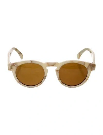 Pre-owned Illesteva Leornard Round Sunglasses In Neutral