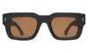 Illesteva Lewis 50 Sunglasses In Matte Black / Brown Flat