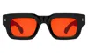 Illesteva Lewis Sunglasses In Black / Red Flat See Through