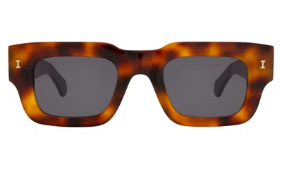 Illesteva Lewis Sunglasses In Havana / Grey Flat