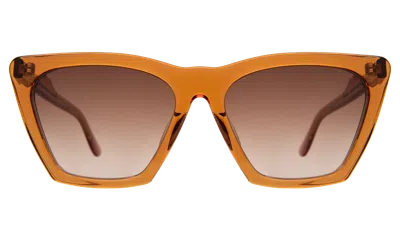 Illesteva Lisbon 57 Sunglasses In Cider / Brown Gradient