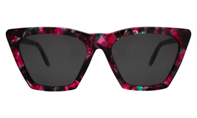 Illesteva Lisbon Sunglasses In Hibiscus / Grey