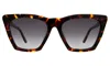 Illesteva Lisbon Sunglasses In Star Tortoise / Grey Gradient