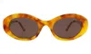 Illesteva Luna Sunglasses In Amber / Brown Flat