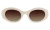 Illesteva Luna Sunglasses In Cream / Brown Flat Gradient