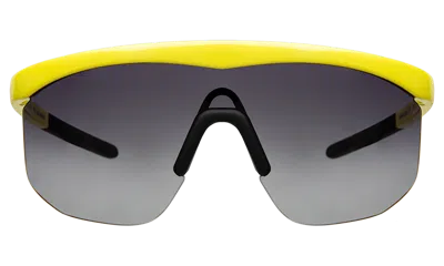 Illesteva Managua Sunglasses In Neon Yellow / Grey Gradient