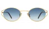 Illesteva Maria Sunglasses In Gold / Midnight Blue Gradient