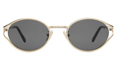 Illesteva Maria Sunglasses In Matte Black / Grey