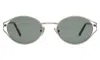 Illesteva Maria Sunglasses In Silver / Olive