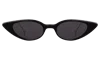 Illesteva Marianne Sunglasses In Black/gold / Grey Flat