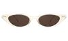 Illesteva Marianne Sunglasses In Matte Champagne/gold / Brown Flat