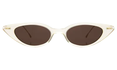 Illesteva Marianne Sunglasses In Matte Champagne/gold / Brown Flat