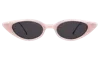 Illesteva Marianne Sunglasses In Pale Pink/gunmetal / Grey Flat