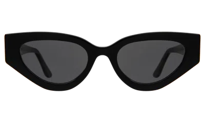 Illesteva Mary Lou 51 Sunglasses In Black/pine / Grey Flat