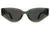 Illesteva Mary Lou 51 Sunglasses In Pine / Grey Flat
