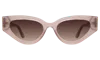 Illesteva Mary Lou 51 Sunglasses In Thistle / Brown Flat Gradient