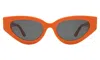 Illesteva Mary Lou Sunglasses In Aperol / Grey Flat