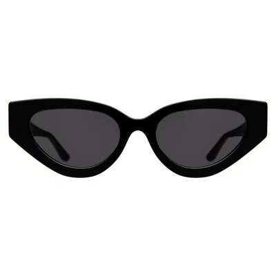 Illesteva Mary Lou Sunglasses In Cream / Grey Flat