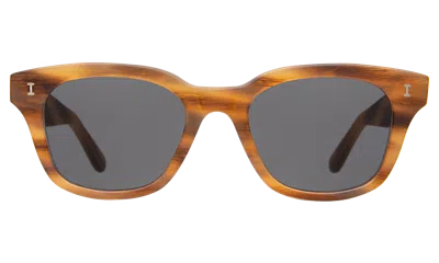 Illesteva Melrose Sunglasses In Matte Teak / Grey Flat