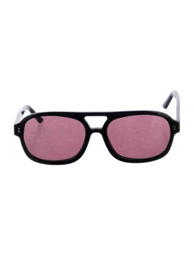 Pre-owned Illesteva Memphis Aviator Sunglasses In Black