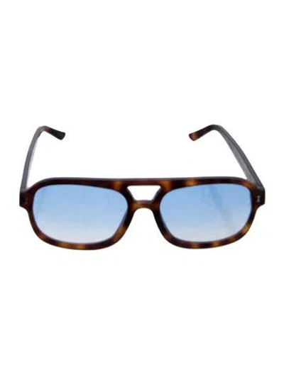 Pre-owned Illesteva Memphis Aviator Sunglasses In Brown