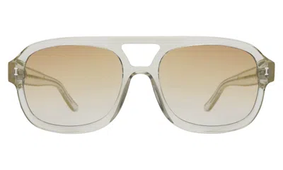 Illesteva Memphis Sunglasses In Black / Blue Gradient See Through