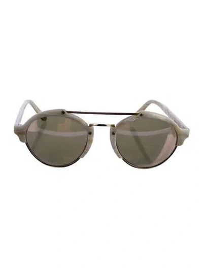 Pre-owned Illesteva Milan 2 Aviator Sunglasses In Neutral