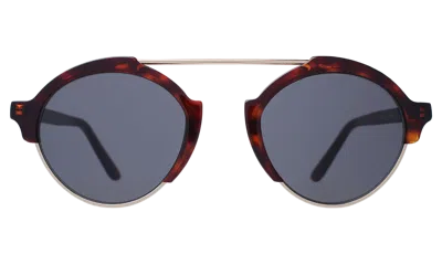 Illesteva Milan Iii Sunglasses In Black / Blue Mirror