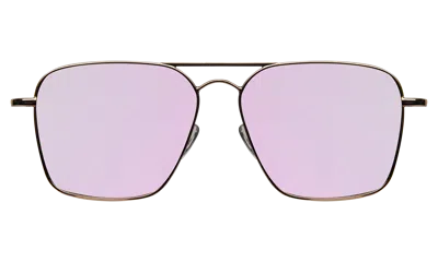 Illesteva Milos Sunglasses In Rose Gold / Brown
