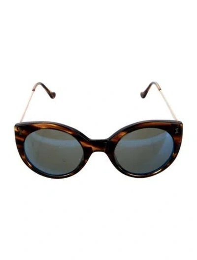 Pre-owned Illesteva Mineral Round Sunglasses In Multi