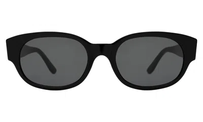 Illesteva Montreal E Sunglasses In Black / Grey Flat