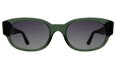 Illesteva Montreal Sunglasses In Pine / Grey Flat Gradient
