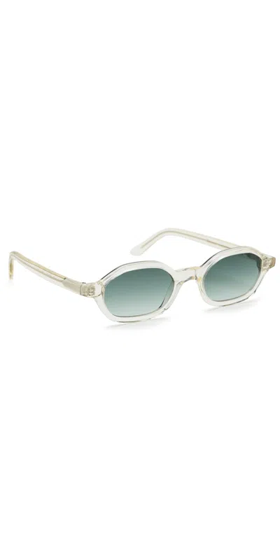 Illesteva Munich Sunglasses Champagne W/ Olive Lenses