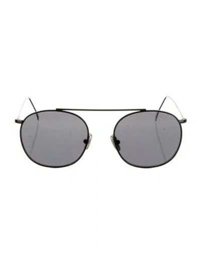 Pre-owned Illesteva Mykonos 2 Aviator Sunglasses In Black