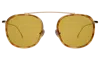 Illesteva Mykonos Ace Sunglasses In Amber/gold / Honey Flat See Through