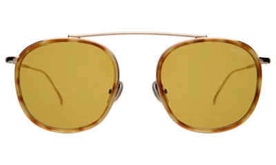 Illesteva Mykonos Ace Sunglasses In Amber/gold / Honey Flat See Through