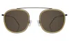 Illesteva Mykonos Ace Sunglasses In Blond/gunmetal / Grey Flat