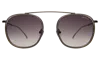 Illesteva Mykonos Ace Sunglasses In Grey/gunmetal / Grey Flat Gradient