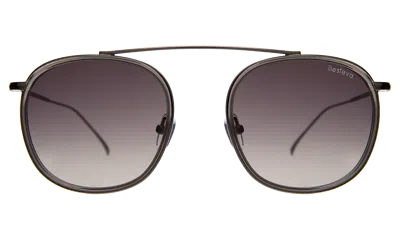 Illesteva Mykonos Ace Sunglasses In Grey/gunmetal / Grey Flat Gradient