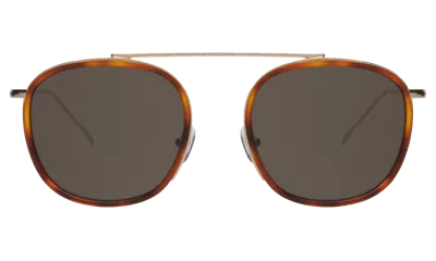Illesteva Mykonos Ace Sunglasses In Havana/gold / Grey Flat