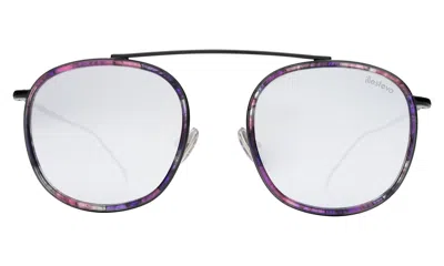 Illesteva Mykonos Ace Sunglasses In Iris/black / Silver Flat Mirror