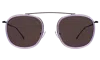 Illesteva Mykonos Ace Sunglasses In Lilac/gunmetal / Grey Flat